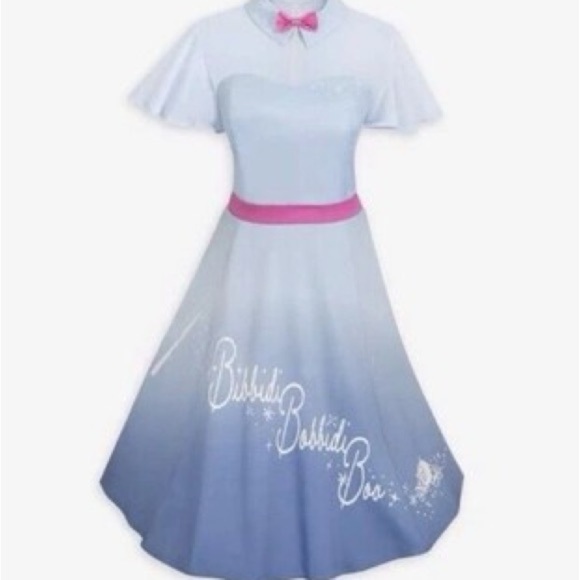 Disney Light Blue and Pink Dress with Sheer Sleeves - Picture 1 of 9
